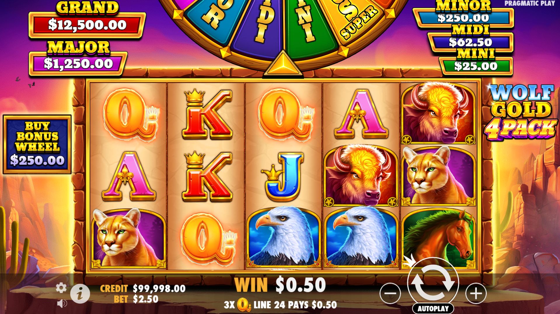 Wolf Gold 4 Packs Slot